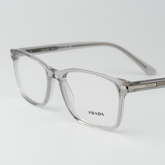 Prada Women Eyeglasses Crystal Grey Square Unisex PR14WV U431O1 BRAND NEW - Picture 5 of 10